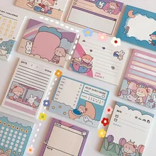 

50 Sheets Cartoon Creative Cute Girl Heart Memo Pad Message Sticky Notes Decorative Note Paper Memo Stationery Office Supplies