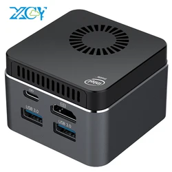 XCY Portable Mini PC Intel Celeron N4100 Quad-Cores 6GB LPDDR4 128GB M.2 SSD 2.4G/5.0G Wi-Fi Bluetooth 4.2 4K 60Hz Windows 10