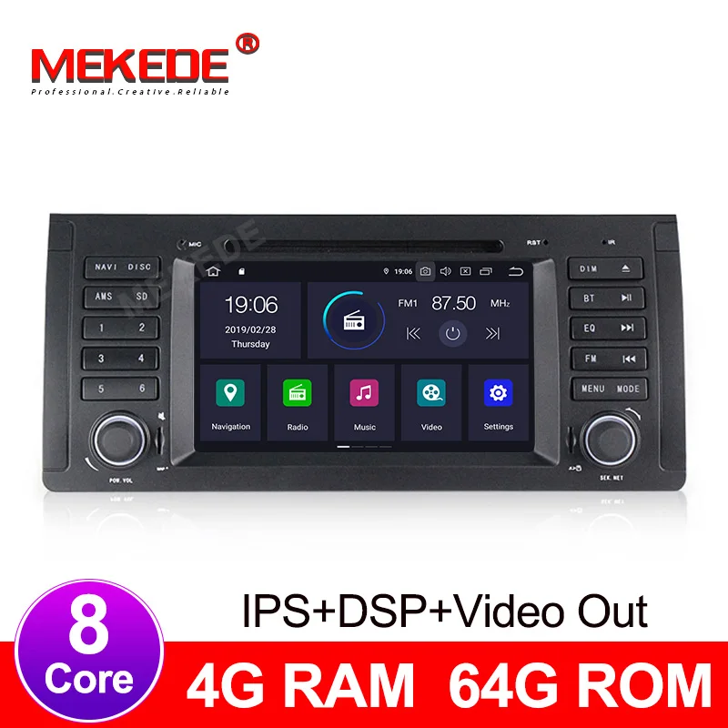 Android 9 0 4 + 64G GPS навигация автомобильный DVD мультимедиа для BMW E53 X5 E39 5 97-06 Wifi BT RDS радио