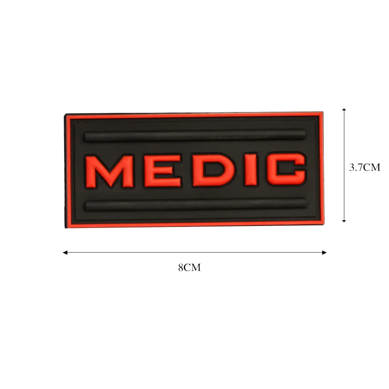 Пластырь из ПВХ для медиков, военный боевой патч, тактическая Боевая эмблема EMT, крестовая ткань для аппликации, вышитые значки - Цвет: 1