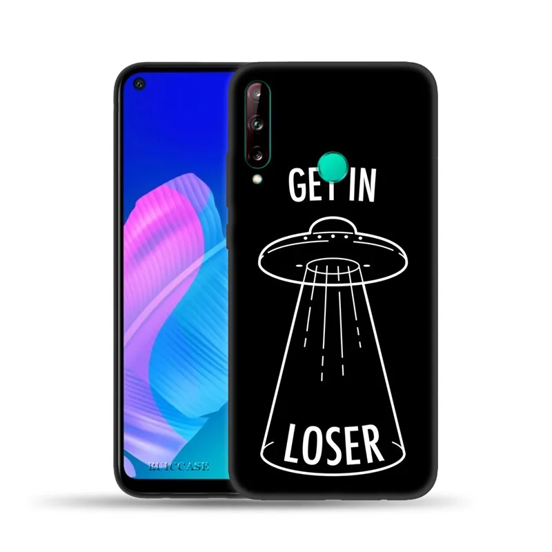 Cute Alien Space Cover For Coque Huawei P20 P10 P30 P40 Lite E Pro P30Lite P20Lite Y9 2018 2019 Soft Silicone Black Phone Cases silicone case for huawei phone Cases For Huawei