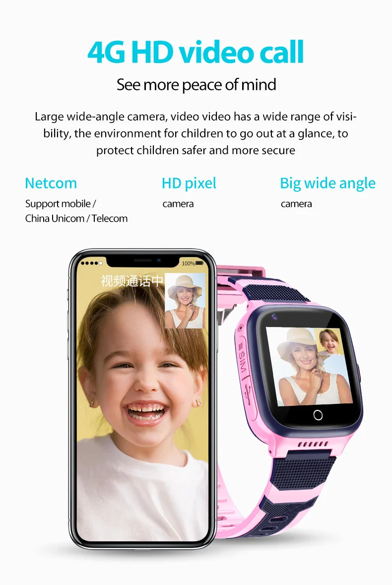Newest 4G Y98 smart kids watch waterproof IPX7 Wifi GPS Video call Monitor Tracker clock Students Wristwatch kids children
