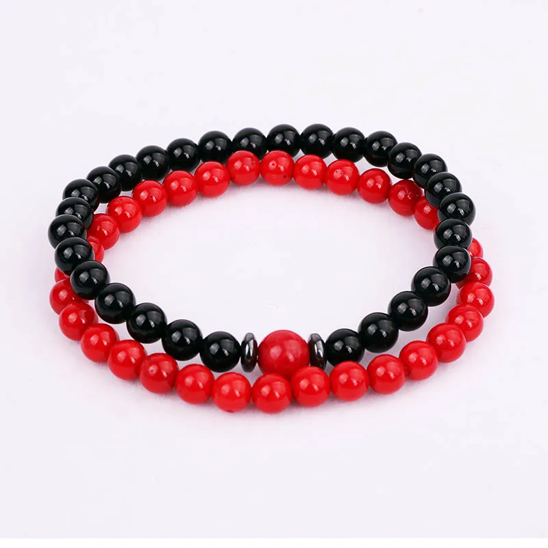 New Arrival Natural Stone Black Onyx Beads Elastic Bracelet Women Men Jewelry Bracelet Gift - Image 6