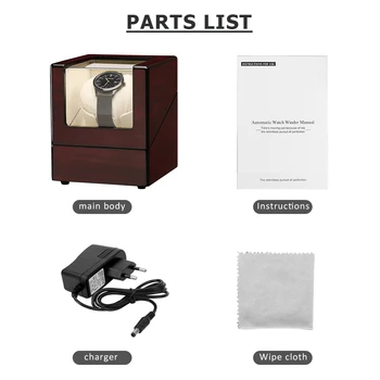 

Watch Jewelry Storage Box Single Automatic Watch Winder Wooden Case Battery Powered Or AC Adapter Unique Ebony Black Hot Sale