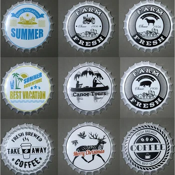 

Black White Painting Christmas Elk Metal Sign Vintage Beer Bottle Cap Sign Bar Modern Home Decor Wall Hanging Craft Iron Plaques