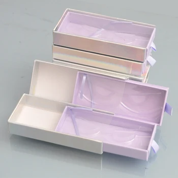 

Wholesale Eyelash Packaging Box Lash Boxes custom With Logo Private Label Faux Cils 3d Mink Eyelashes Package Drawer Case Vendor