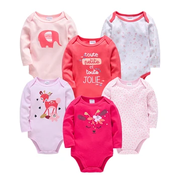 3/6 pezzi un set Kavkas Moda Neonati maschi Vestiti Set Cotone Morbido Manica lunga Autunno Ragazzo Ragazze Tuta Neonato Bambino Corpo bebe 1