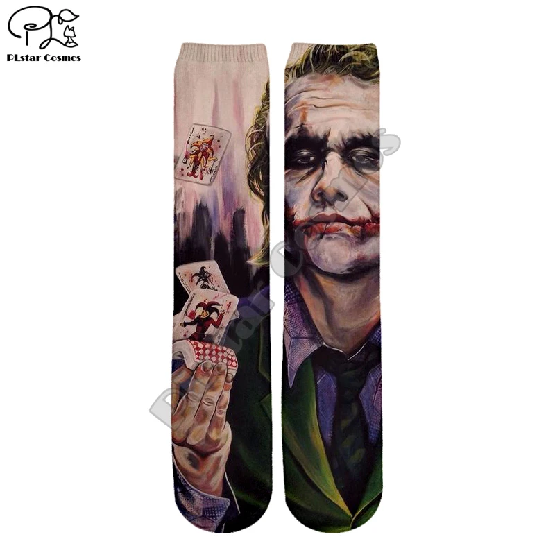 PLstar Cosmos Joker Joaquin Phoenix, разноцветные, унисекс, новая мода, 3 Dfull, принт, для женщин, мужчин, мальчиков и девочек, классные, теплые, хлопковые носки, S-5