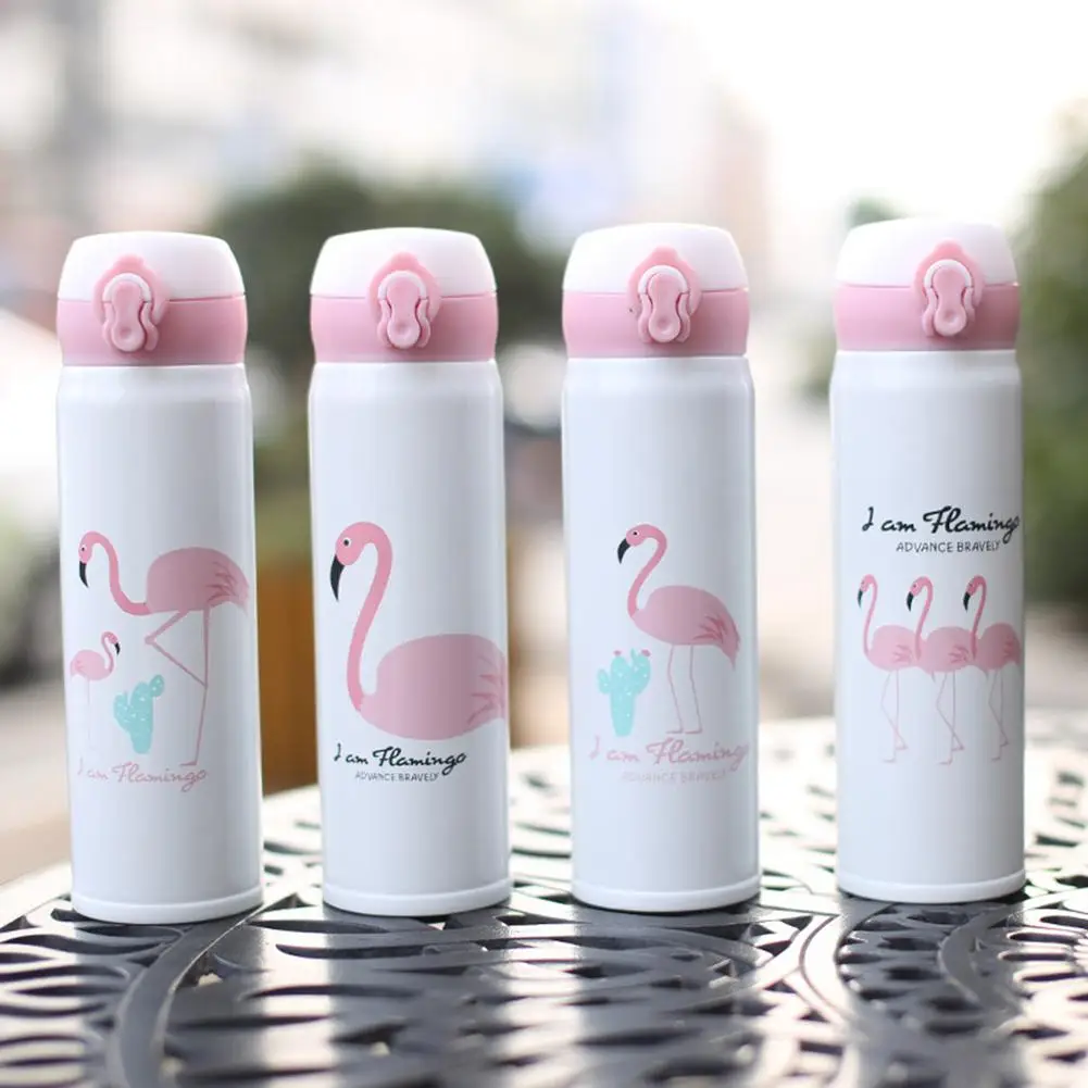 

DishyKooker Portable Cartoon Pattern Stainless Steel Thermos Cup with Bounce Lid