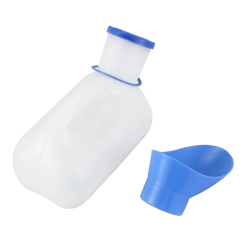 Portable Urine Bottle Urine Bottle 1000ml for Men Women Travel and Camping White& Blue