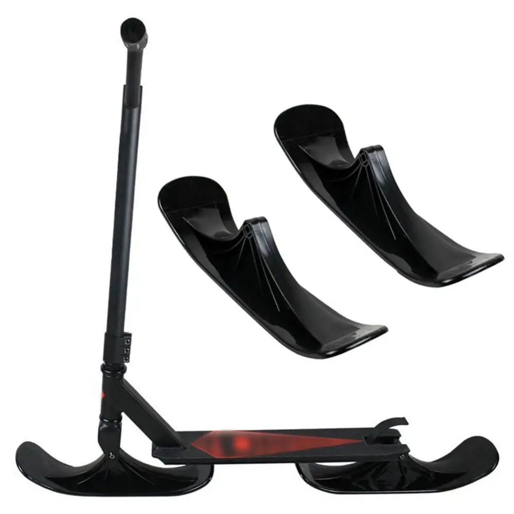2Pcs Winter Snow Scooter Ski Sled Children's Dual-use Ski Two-in-one Scooter Two Wheels Riding Tyre Parts Sleigh Accessories
