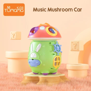 

Tumama Baby Music Toys Mushroom Car Can Be Detached Montessori Toys For Kids Pairing Box With Wheel Educational Toys For Baby
