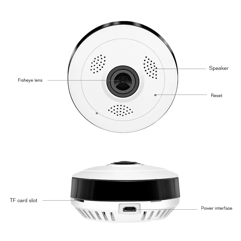 Ip-камера рыбий глаз панорамная камера 360 градусов 960P беспроводная домашняя сетевая камера Us Plug