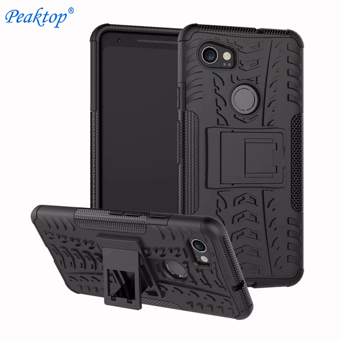 For Google Pixel 2 / 2XL CASE Hybrid Armor Silicone Rubber Hard Case XL Slim PC + Soft TPU Phone |