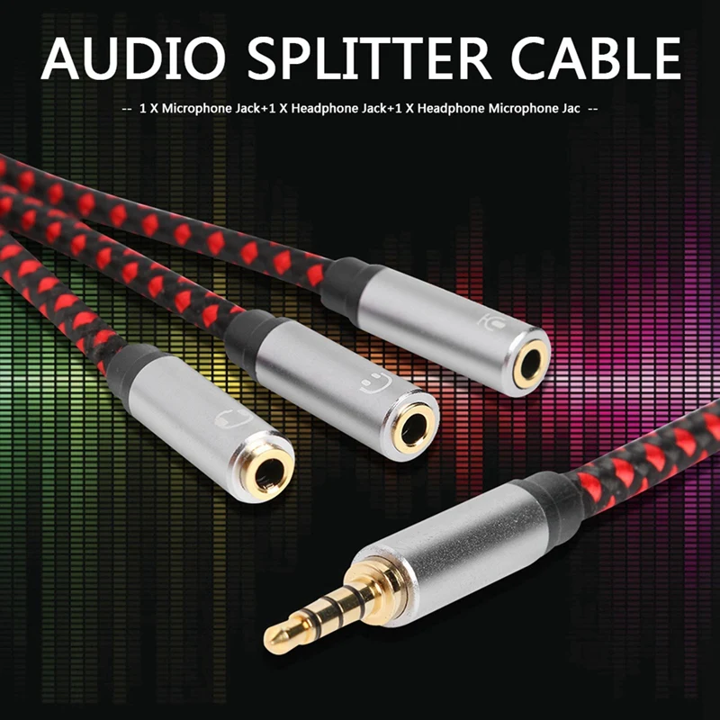 3 5mm o Jack Splitter Cable for Phone MP3 Player Headphone 1 Male to 3 Female AUX Adapter Cord