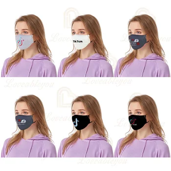 

3pcs/pieceFashion Reusable Protective PM2.5 Printing Mouth Mask Anti Dust Face Mask Masque De Protection Black Mask
