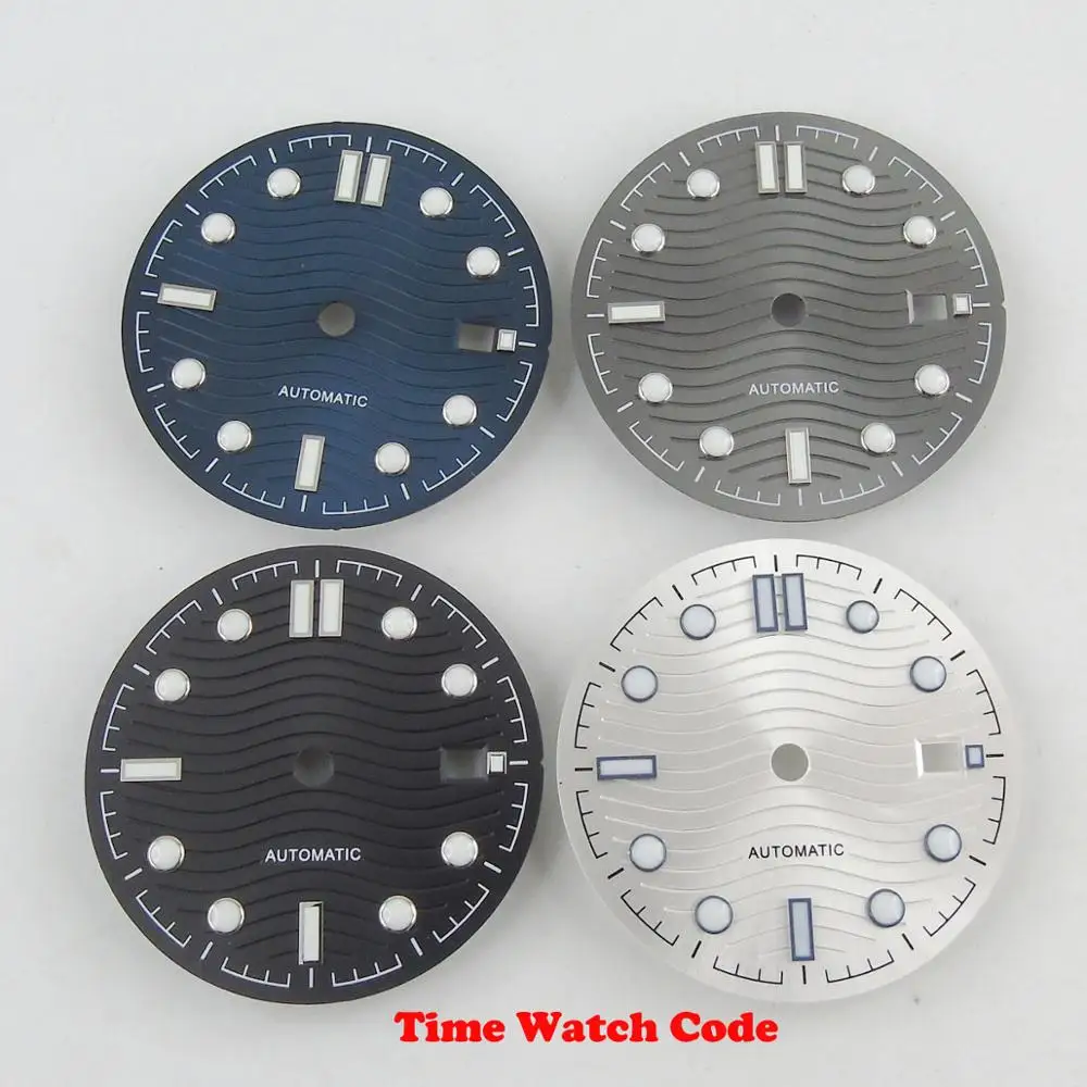 

31mm men's watch dial parts fit for NH35 automatic movement watch dial replacement 2 color