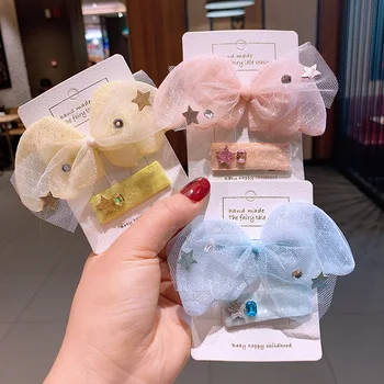 

Princess Hair Accessories Glitter Hair Bow For Kids Cute Angel Wings Hairpins Girls Hair Clip Handmade Child Hair Accessories