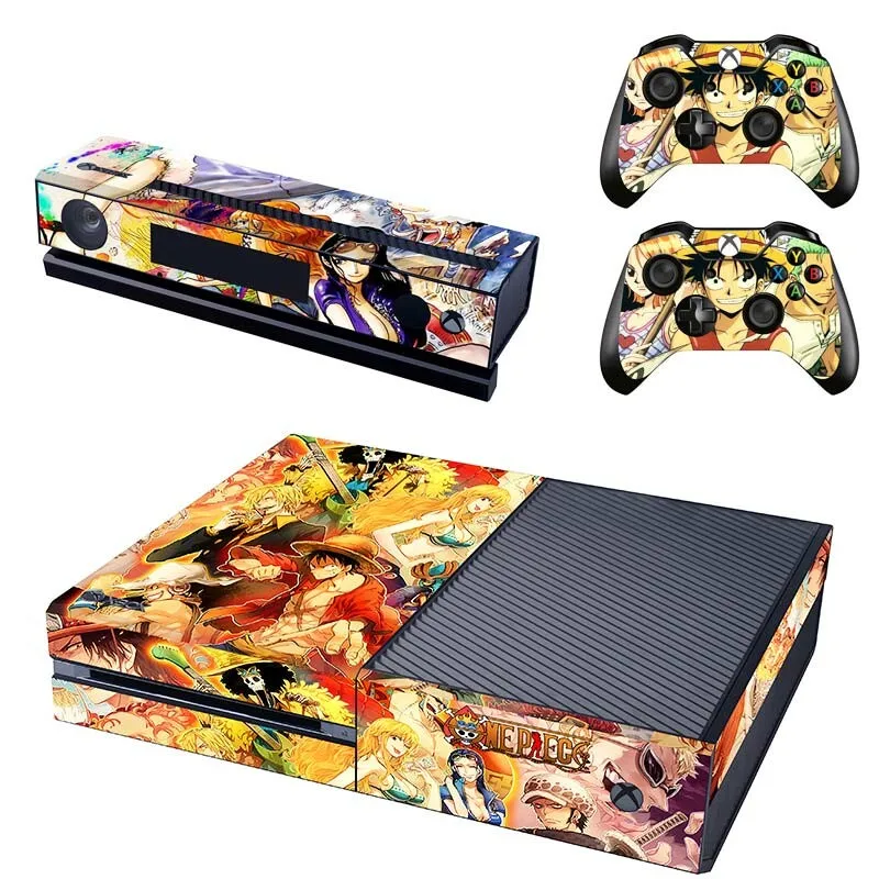 Аниме one piece Luffy Skin Наклейка полное покрытие для Xbox One консоль и Kinect и 2 контроллера для Xbox One Skins наклейка s