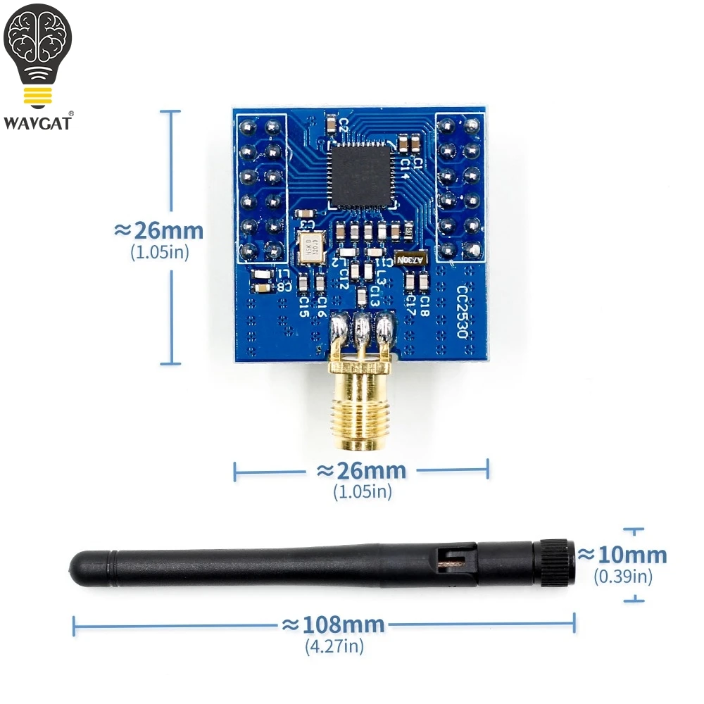 Zigbee CC2530 модуль UART Беспроводной Core макетная плата CC2530F256 серийный Порты и разъёмы 2