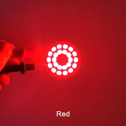 Round COB LED Light Bulb - Double Ring, Cold White, 50mm Diameter, 5W/7W for DIY Decor and Home Lighting (1pcs Red)