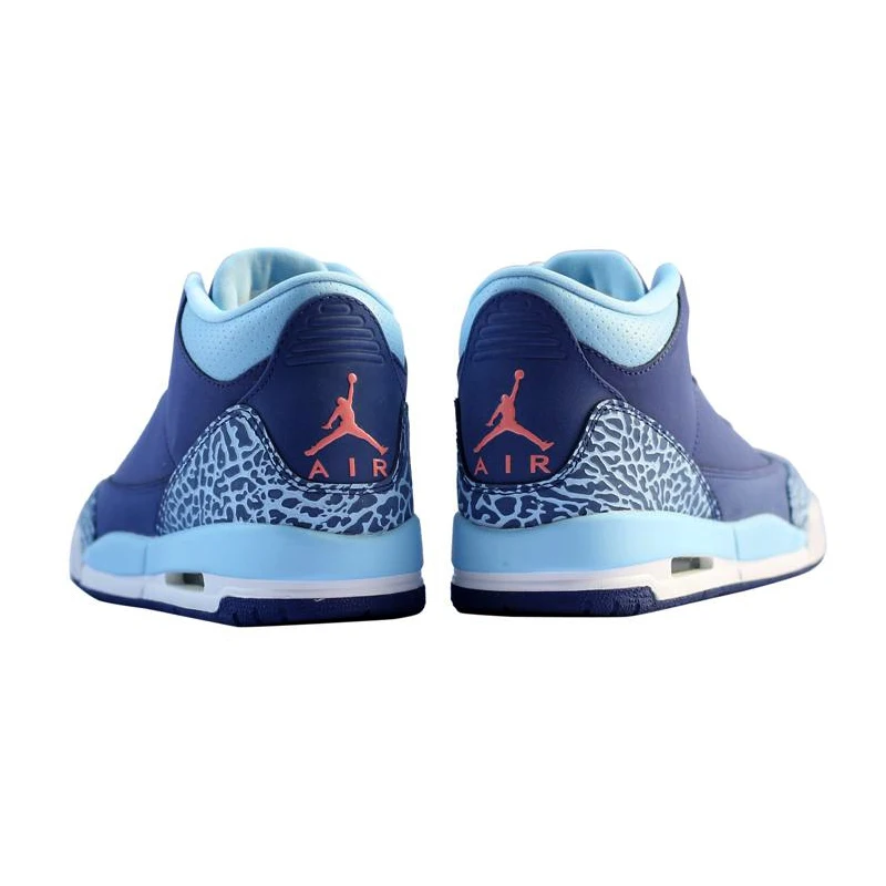 Air Jordan 3 GS синяя кепка AJ3 темно-фиолетовая Женская Баскетбольная обувь, удобные уличные кроссовки 441140-506