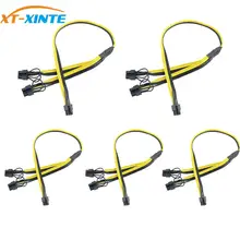 

5Pcs PCI-E PCI Express 6Pin to Dual 2-Port 8Pin 6+2 Pin Adapter GPU Video Card Power Cable Module Wire 16AWG Splitter Miner