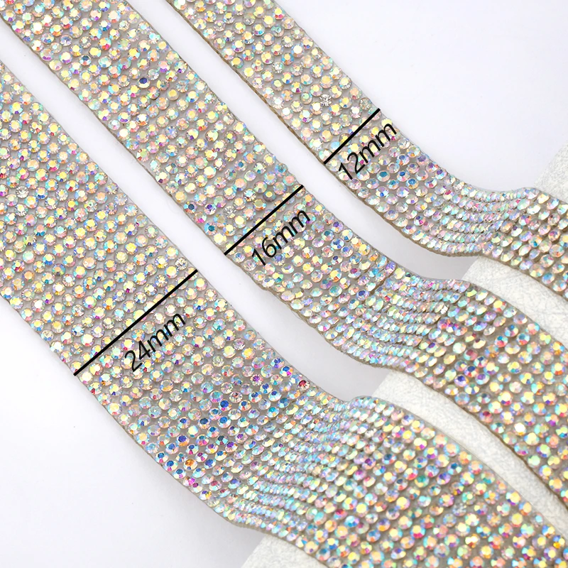 1 ярд швейная отделка орнамент из кристаллов Стразы горячей фиксации горный хрусталь лента аппликатор лента со стразами железо на аппликации для платьев