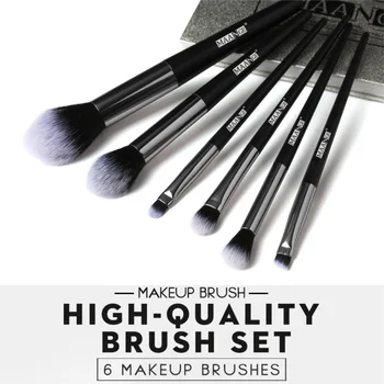 

7PCS New Makeup Brushes Set Professional Black Plastic Handle High Quality Blush Powder Eyeshadow Brush Kit Set