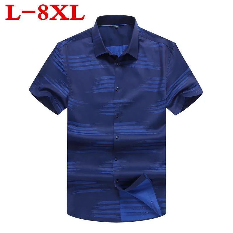 Размера плюс Новый 8XL 6XL 5XL 4XL 9XL Новое модное летнее платье в полоску с коротким
