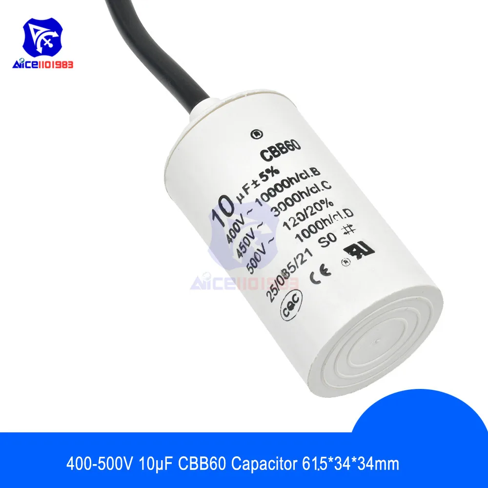 METAL ROUND RUN CAPACITOR 60µF 60UF 400-500V 4 TERMINALS AIRCONDITIONER