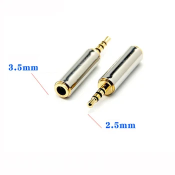 

2.5mm Male to 3.5mm Female Stereo Full Metal Earphone Audio Headphone Adapter Connector Converter For iPhone Mobile Phone