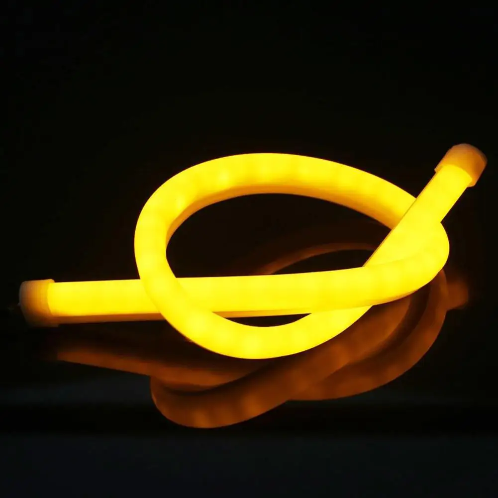 Adeeing светодиодный светильник, 30 см, 45 см, 60 см, двойной цвет, поворотный сигнал, мягкий силиконовый светильник, барная лампа, автомобильный светильник, бар, белый, желтый цвет