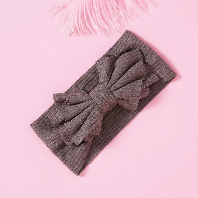 1pcs Solid Color Bowknot Baby Headband Elastic Turban Hairband Baby Girl Headbands Hair bands for Baby Girls Hair accessories A2NSNSFB-9689-13