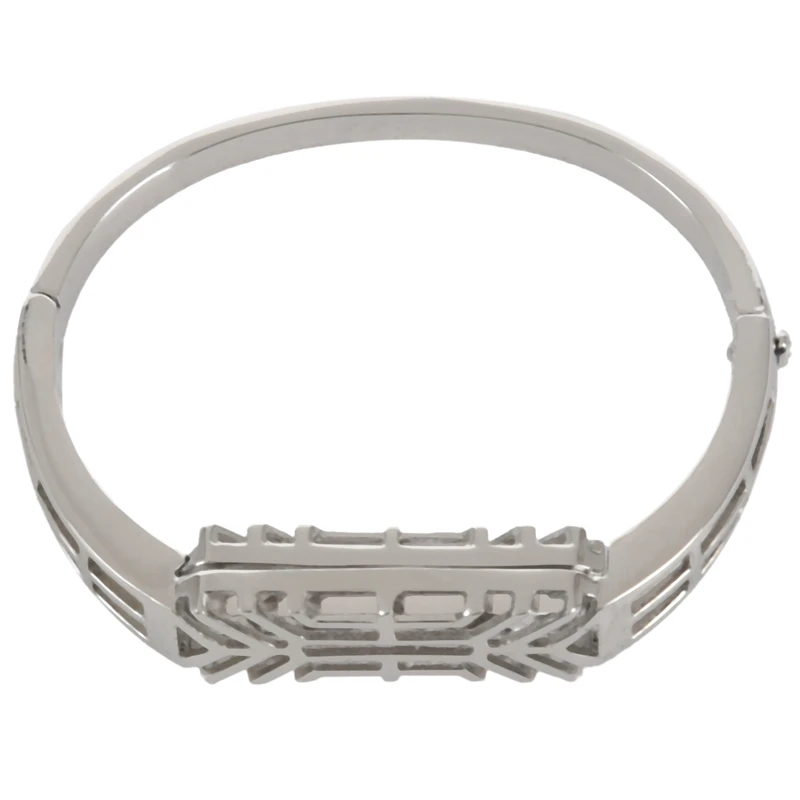 

New Alloy Bangle Watch Bands for Fitbit Flex 2, All New Hollow-out Crafts Design Bracelet Band for Flex 2 Silver