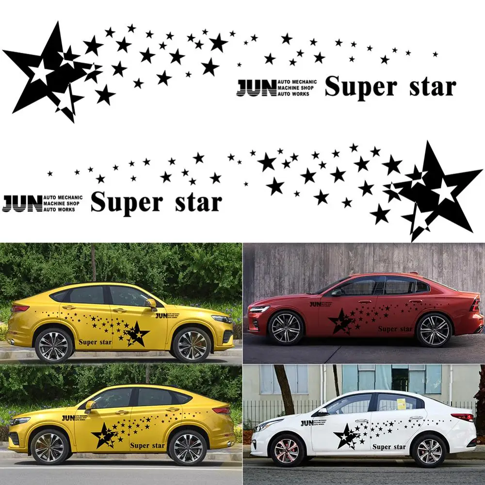 

Stars Universal Car Sticker Star Patterns Auto Sport Styling Vinyl Car Classic Body Sticker Decal