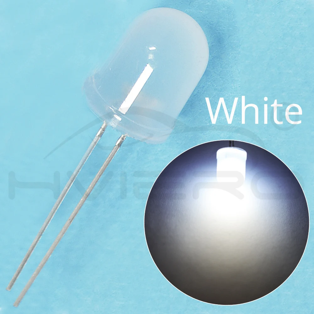 Hviero White Red Green Blue Yellow 10mm Diode Lamp Ultra Bright Diffused 5-6V 8000MCD 1.9~3.4V Emitting diodes LED Bulb Light