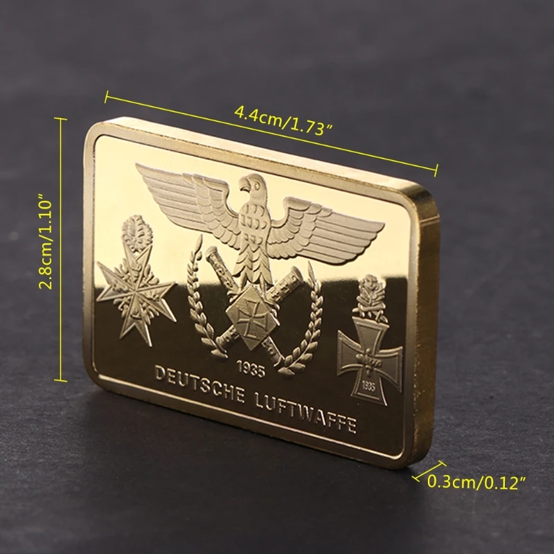 Памятная монета Германия бомбардировщик Золотой квадрат художественные подарки для коллекции сувенир R3MA