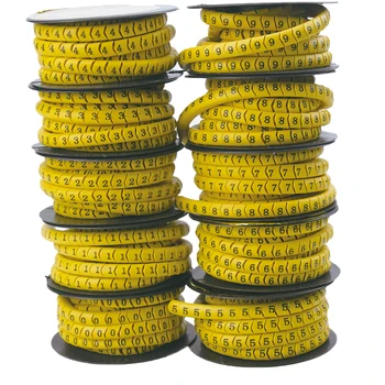 

number tube EC-1 EC-1.5 EC-2.5 EC-4 EC-6 Square Number Tube Cable Marker Colorful Mark Wire M Number 0 to 9，A-Z，+，-