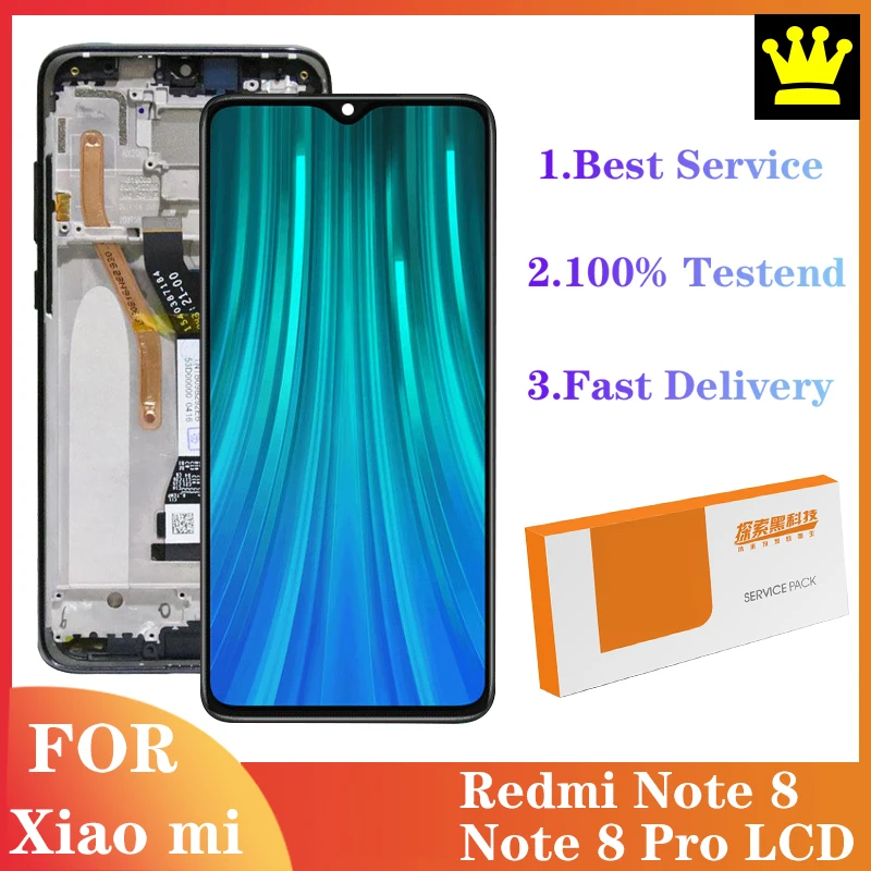 Экран для Xiaomi Redmi Note 8 ЖК дисплей с дигитайзером в сборе сенсорный подходит Pro запчасти ремонта|Экраны