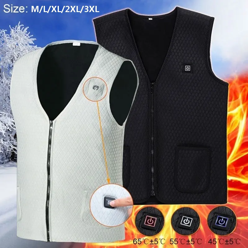 Electric Vest Heated Jacket Heated Physiotherapy Warm Clothing Hot Compress Body Warmer Thermal Winter USB