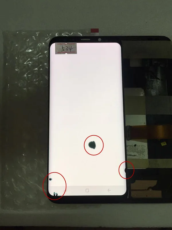 NO.534 Black Frame Original AMOLED with frame for Samsung Galaxy S8+ PLUS G955A G955U G955F G955V LCD display touch screen assembly with dots - Цвет: NO.534 Black Frame