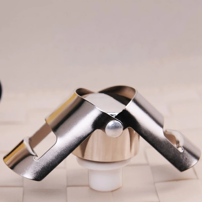 

Champagne Sealer Stopper,Stainless Steel Sparkling Wine Bottle Plug Sealer Set with a Longer Sealing Plug, Gifts Accessories for