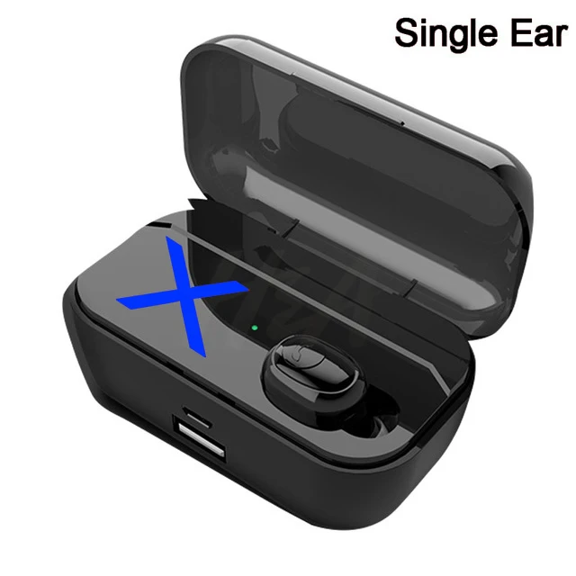 single black IPX7 водонепроницаемые Bluetooth наушники 8D стерео беспроводные наушники гарнитура с 3500 мАч power Bank G6s TWS 5,0 Bluetooth наушники - Цвет: single black