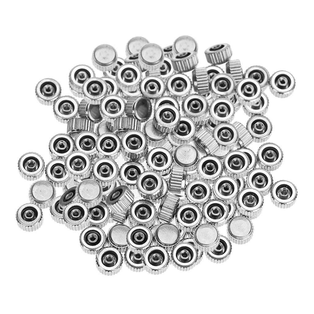 100pcs Waterproof Watch Crowns For Quartz Wrist Watch Repair Replacement