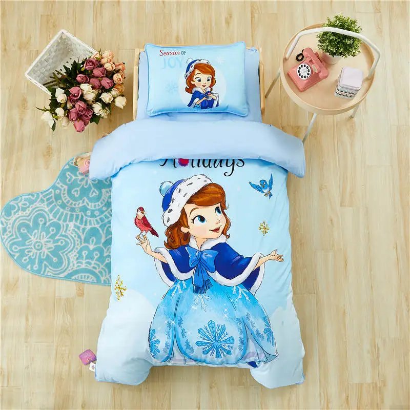 3D Disney Blue Sophia Princess Bedding set for Kids 47\X59\ Crib Size Duvet Covers pillow Sham Cotton Bed Linen Girls Comforter 3D Disney Blue Sophia Princess Bedding set for Kids 47\X59\ Crib Size Duvet Covers pillow Sham Cotton Bed Linen Girls Comforter