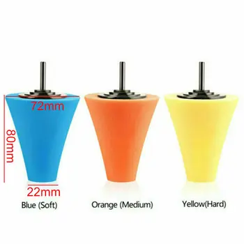 

Ball Pads Sponge Cone Pads Wheel Corner Polish Foam Sponge Tool Screw Chuck Type