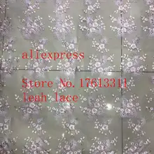 5 ярдов/сумка LF118# Многоцветный Вышитый цветочный узор Французский Минимализм стиль ткань используется в свадебных платьях