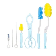 Щетка для детской бутылочки бутылочка для кормления для детей 7 шт./компл. держатель для бутылки для рук стеклянный очиститель для бутылок губка щетка YHZ010