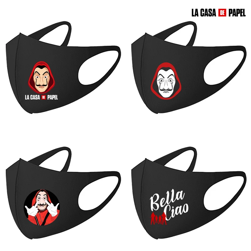 

Mouth Mask La casa de papel Season Money Heist Breathable Face Mask Reusable Anti Pollution Face Shield Windproof Mouth masque